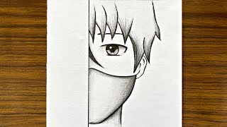 Easy anime drawing  How to draw anime step by step  Easy drawing for beginners [upl. by Argus]