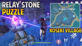 Koseki village inazuma relay stone puzzle genshin impact [upl. by Adlare]