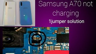 Samsung A70 not charging no charging symbol no charging solution easy way 100 solution [upl. by Ahtram]