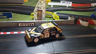 Scalextric Lancia Delta S4 rally car scalextric slotcarsareback lanciadeltaintegrale slotcars [upl. by Zilef]