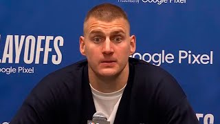 Nikola Jokic talks Game 3 Blowout win FULL Postgame Interview 🎤 [upl. by Eillor711]