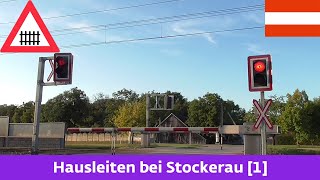 Železniční přejezdBahnübergang Hausleiten bei Stockerau 1 A  1492023 [upl. by Buroker]