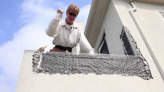 Stucco parapet damage and repairs [upl. by Persian]