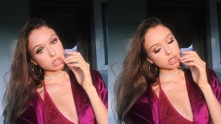 PROM glam makeup grwm 2017 [upl. by Orten]