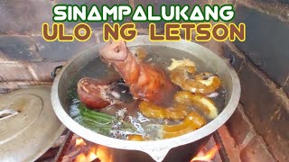 Sinampalukang Ulo ng Letson  Roasted Pig Head in Fresh Tamarind soup [upl. by Chellman]