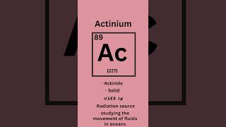 Actinium  Elements series part eightynine🧪 science stem learning [upl. by Ute]