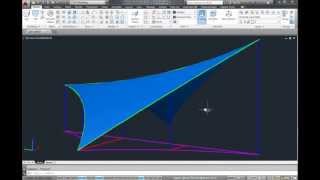 CREAR LONAS LONARIAS TENSOESTRUCTURAS VELARIAS CON AUTOCAD 3D [upl. by Macfarlane]