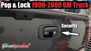 How to Install Pop amp Lock PL1100 Tailgate Lock for GMC Sierra and Chevrolet Silverado 19992006 [upl. by Grosberg]