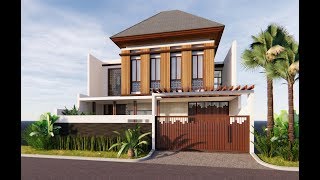 Sketchup House Design 6 EXT INT  Enscape 24 Realtime Rendering [upl. by Coussoule885]