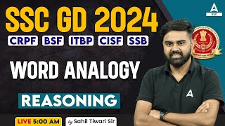 SSC GD 2024  SSC GD Reasoning Class By Sahil Tiwari  SSC GD Reasoning Paper Word Analogy [upl. by Thor]