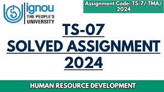 TS07 SOLVED ASSIGNMENT 2024 SESSION II BTS COURSE ASSIGNMENT [upl. by Earej]