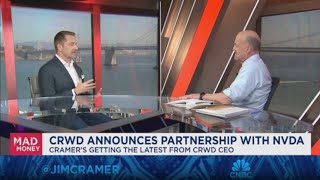 CrowdStrike CEO George Kurtz goes oneonone with Jim Cramer [upl. by Hillinck]