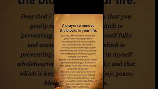 Pray to remove blocks in your life quotes hopeprayprayerjesusmotivationfaithgospelshorts [upl. by Eelidnarb]