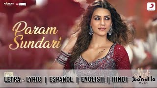 Param Sundari  Español  English  Hindi Letra  Lyric Video HD AR RAHMAN SHREYA GHOSHAL [upl. by Vincelette]