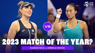 FULL MATCH  Beatriz Haddad Maia vs Zheng Qinwen  2023 WTA Elite Trophy Final Zhuhai [upl. by Lytle]