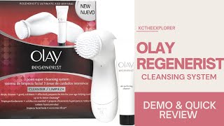 OLAY REGENERIST ADVANCED CLEANSING SYSTEM  DEMO amp QUICK REVIEW [upl. by Adamson]