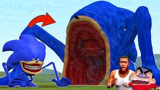 NEW SHIN SONIC EATER IS GIGANTIC Garrys Mod  The Sonic Tapes  WITH FRANKLIN AND SHINCHAN [upl. by Artus]