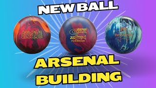 LEAGUE BOWLING ARSENAL for NEW BOWLING BALLS  Mantra Super Cuda Powercor and Crusher [upl. by Atnauqahs]