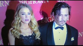 JOHNNY DEPP and AMBER HEARD meet KATE WINSLET at Palm Springs party [upl. by Seuqram]