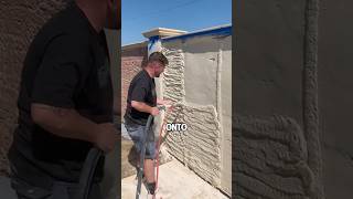 Efficient wall plastering with mortar spray machines shorts [upl. by Aerbas]