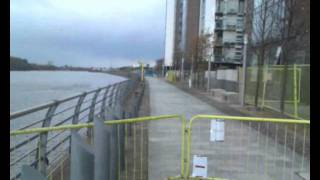 River Clyde at Glasgow Harbour in Scotland 22nd October 2011 [upl. by Llenra]