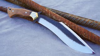 Making a Kukri Knife from a Rebar [upl. by Ssenav]