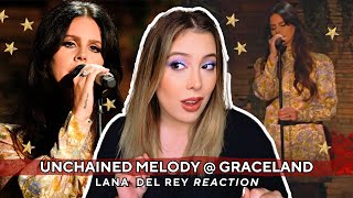 lana del rey performs “unchained melody”  christmas at graceland 🎄✨  lana del rey reaction [upl. by Hsejar431]