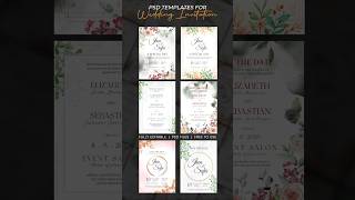 6 Free Wedding Invitation Templates  Fully Editable PSD Files✌🏻 invitation wedding invites [upl. by Attenol169]