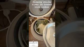 Cooking sticky river in Lauben rice cooker [upl. by Eceertal36]