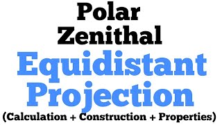 Polar Zenithal Equidistant Projection  Calculation and Construction  Practical Geography [upl. by Gabey]