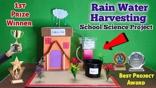 Rain Water Harvesting Working Model  Science Project Ideas  Easy science experiments science [upl. by Meekahs]