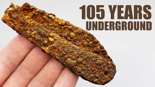 Restoration of a 105YearOld Rusty Pocket Knife [upl. by Arutnev648]