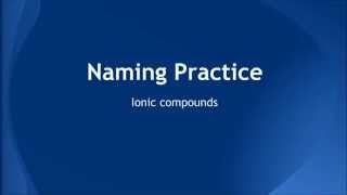 Chemistry flashcards  naming practice [upl. by Ennybor]