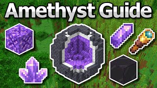 The Ultimate Minecraft 120 Guide To Amethyst  Geodes Tinted Glass Shards Spyglass amp Crystals [upl. by Katalin]