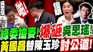 【全字幕】大快人心！綠委搶了陳玉珍麥克風！竟爆砸吳思瑤！神操作眾人看傻！黃國昌挺身替陳玉珍討公道！吳秉叡 財政收支劃分法 砸麥 [upl. by Siloa]