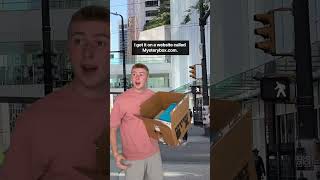 Stranger Stops Pedestrian On The Street With A Mystery Box Shorts [upl. by Sancho618]