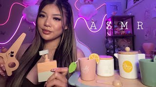 ASMR  Wooden Pampering🧴💄✂️ skincare makeup haircut layered sounds [upl. by Ruben]