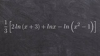 Condensing a large logarithmic expression to one single logarithm [upl. by Samuelson]