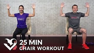 25 Min Chair Exercises Sitting Down Workout  Seated Exercise for Seniors Elderly amp EVERYONE ELSE [upl. by Casaleggio]