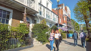 London Riverside Walk  Hammersmith Bridge to Fulham Palace on Beautiful Spring Day [upl. by Arahas]