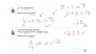 Reverse Fraction of Amounts KS2 KS3 11 Maths 13 Maths GCSE 91 Maths Foundation Functional Skills [upl. by Caylor]