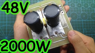 Make PCB 2000W Inverter SINE 48V TLP250  Part1 [upl. by Dnalrag659]