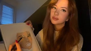 ASMR  girl that has a crush on you sketches you in class 🤍 [upl. by Nawyt]