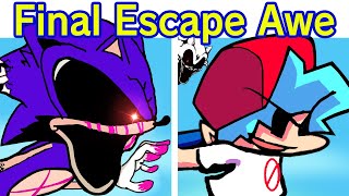 Friday Night Funkin VS SonicEXE  Final Escape Awe Remix Playable FNF ModSonic [upl. by Amyaj]