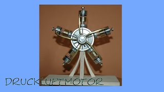 Druckluft 1 5Zylinder Sternmotor Druckluftmotor [upl. by Ymmas]