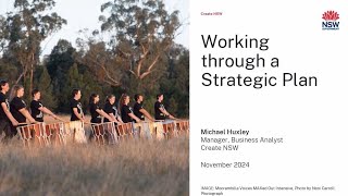 Working through a Strategic Plan  Create NSW November 2024 [upl. by Hepsiba]