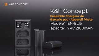 KampF Concept ENEL15 Batterie de Rechange et Chargeur Double Rapide [upl. by Aicinoid355]