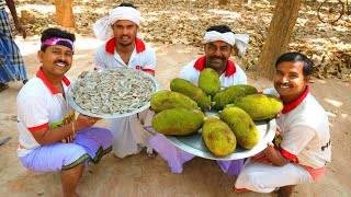 Bengali special Echor Chingri amp Big size Katla fish cutting amp cooking for village people [upl. by Moulton]