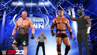 Brock LesnarBobby Leshley vs Omos Extreme Rules Match WWE April 3 2024 [upl. by Athal]