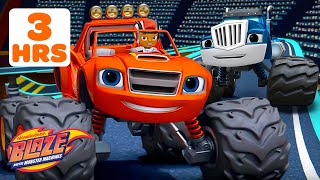 3 HOURS of Blaze amp Crusher BEST Races Transformations amp Missions  Blaze and the Monster Machines [upl. by Banna]